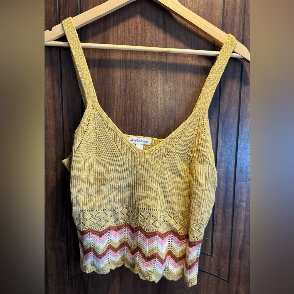 Derek Heart crocheted Crop Top
